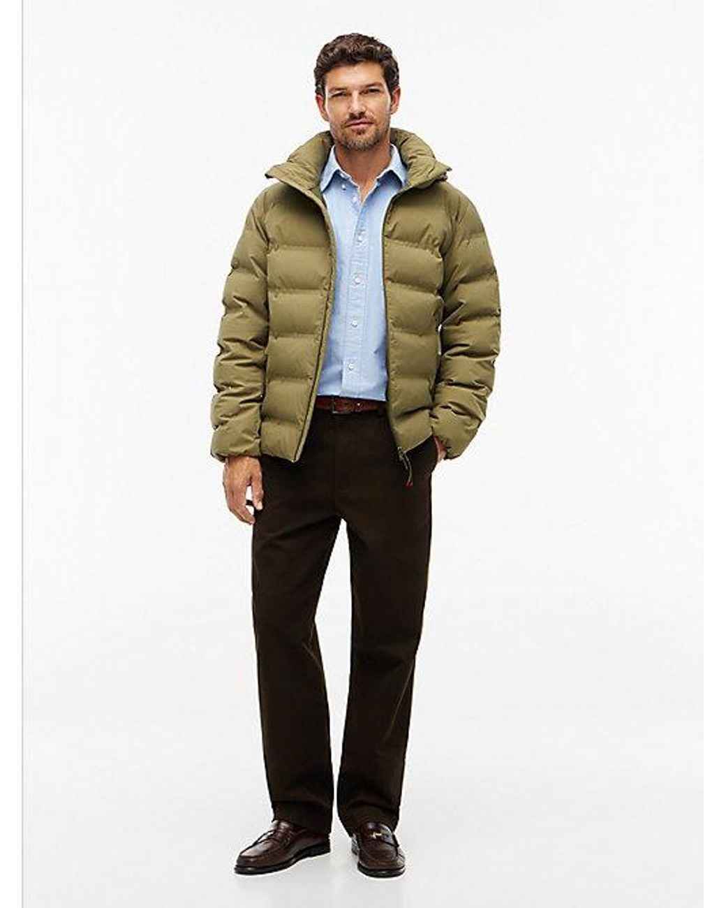 Tommy Hilfiger Green Performance Tech Padded Hooded Jacket for men