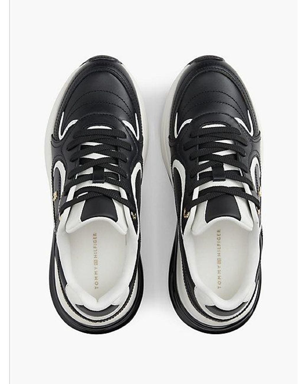 Tommy Hilfiger White Th Monogram Leather Chunky Trainers