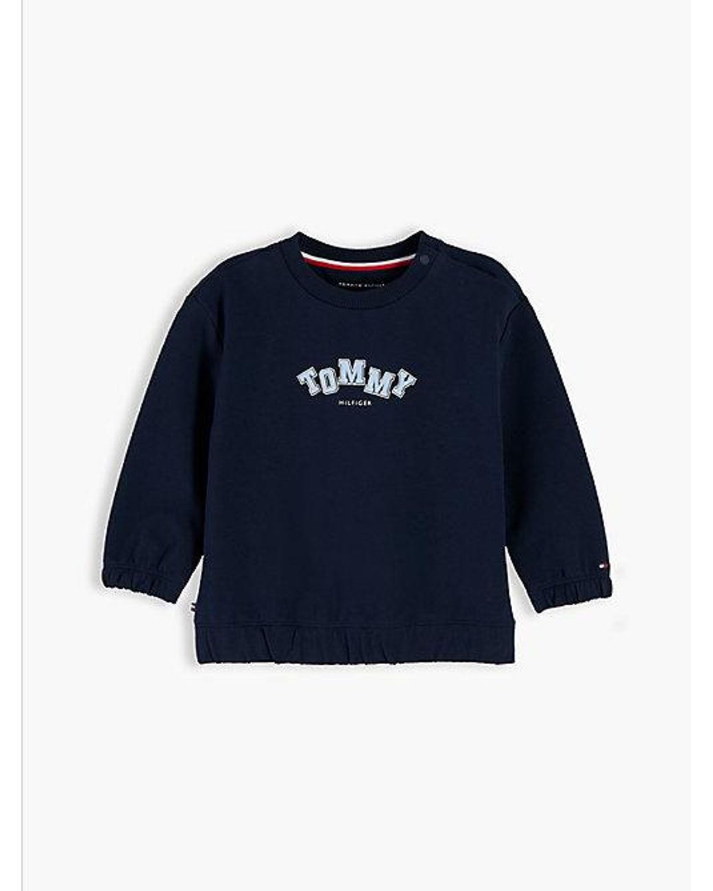 Tommy Hilfiger Blue Flag Embroidery Crew Neck Sweatshirt