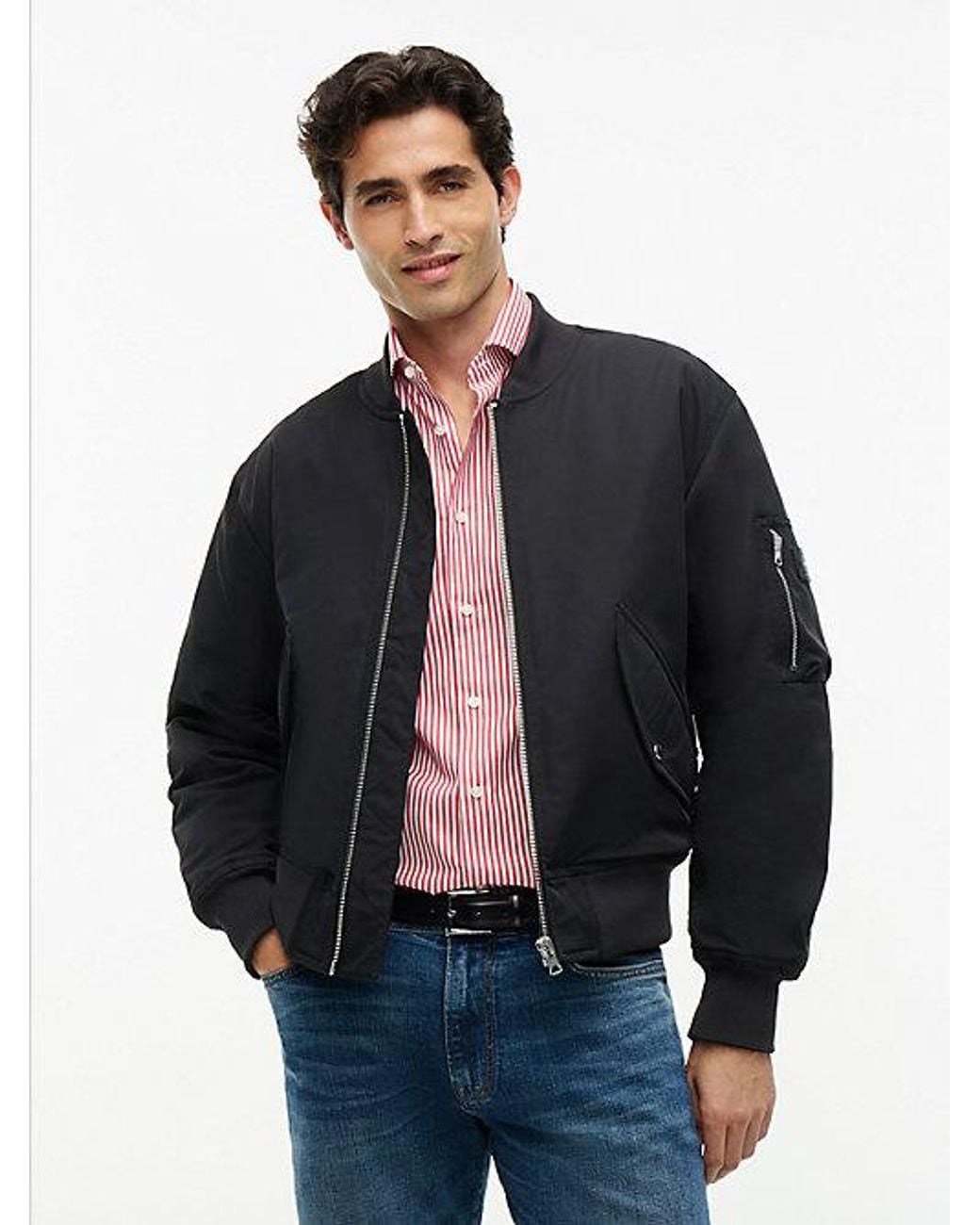 Tommy Hilfiger Blue Padded Bomber Jacket for men