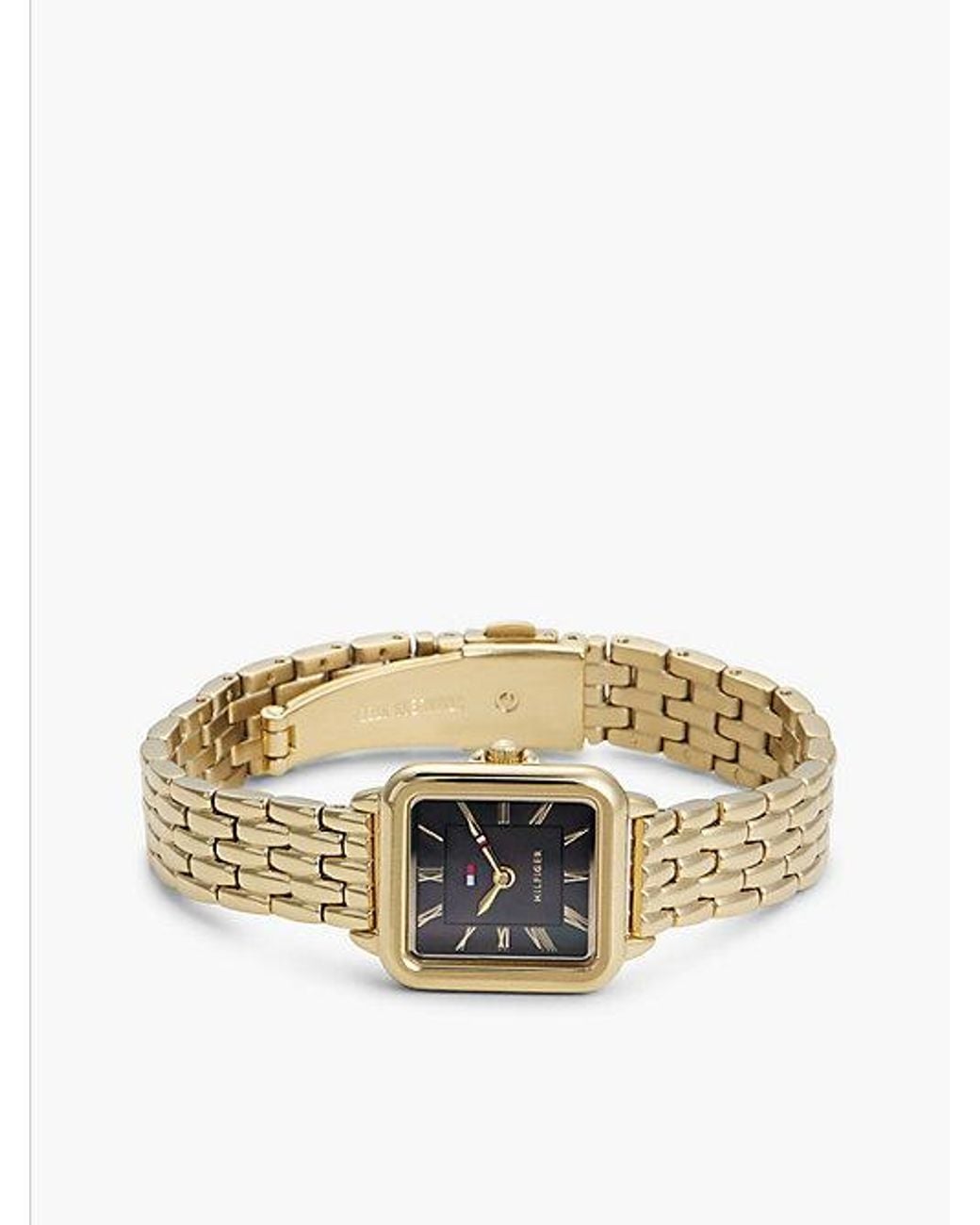 Tommy Hilfiger Metallic Mother Of Pearl Dial Plated Watch