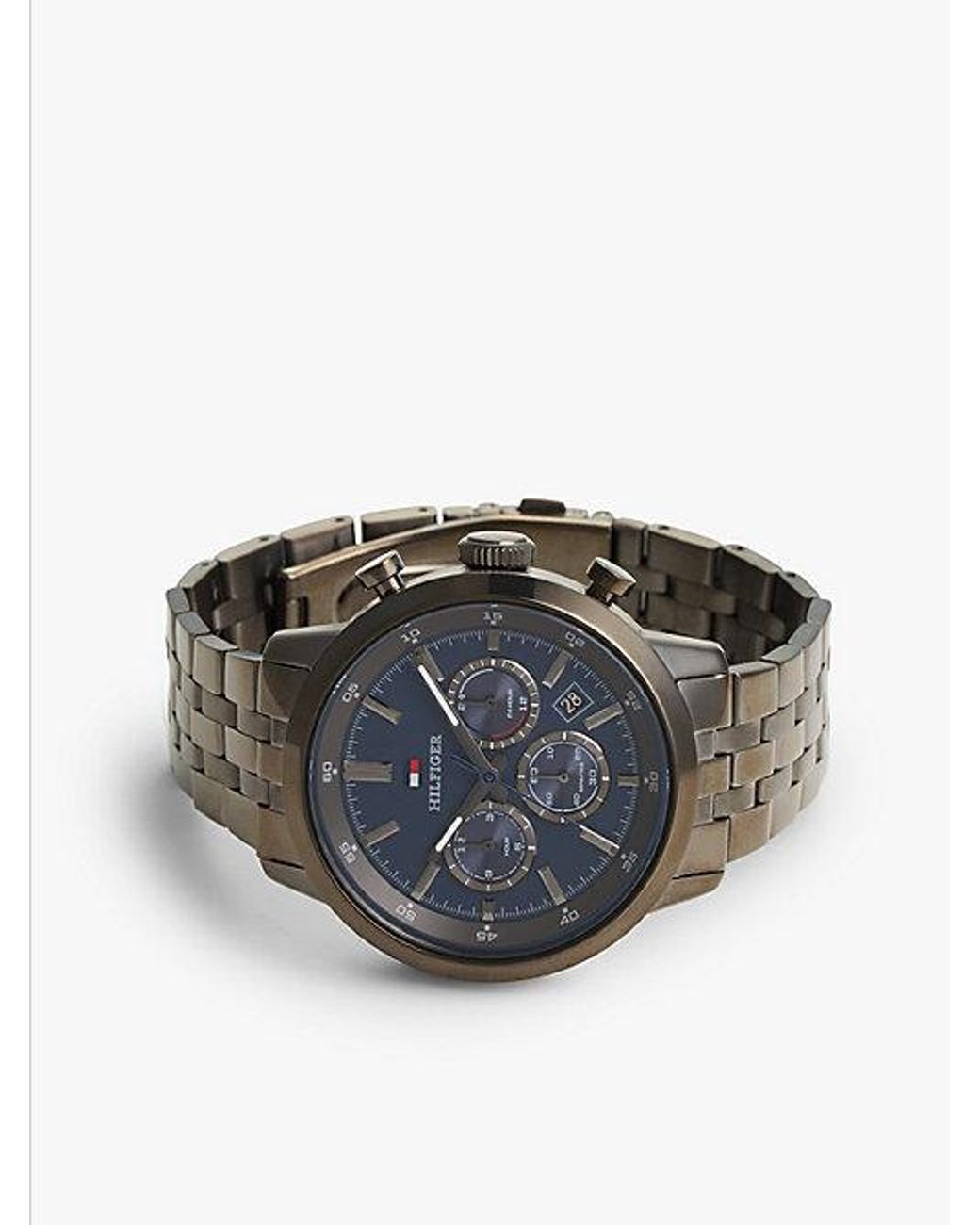 Tommy Hilfiger Gray Dial Chain-Link Chronograph Watch for men