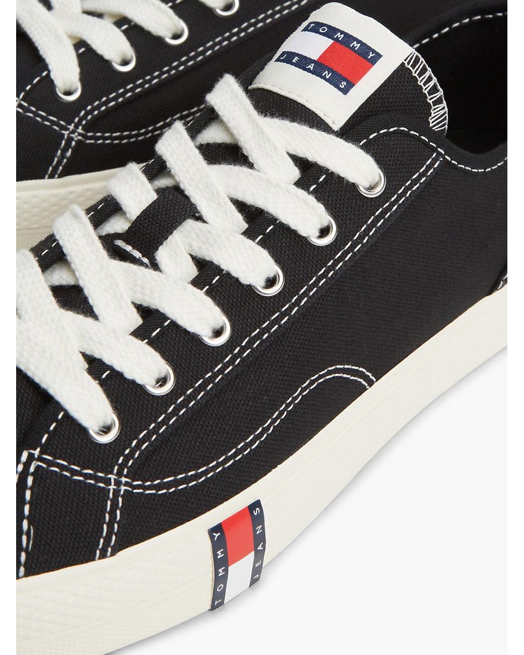 Tommy Hilfiger White Archive Flag Stripe Canvas Trainers