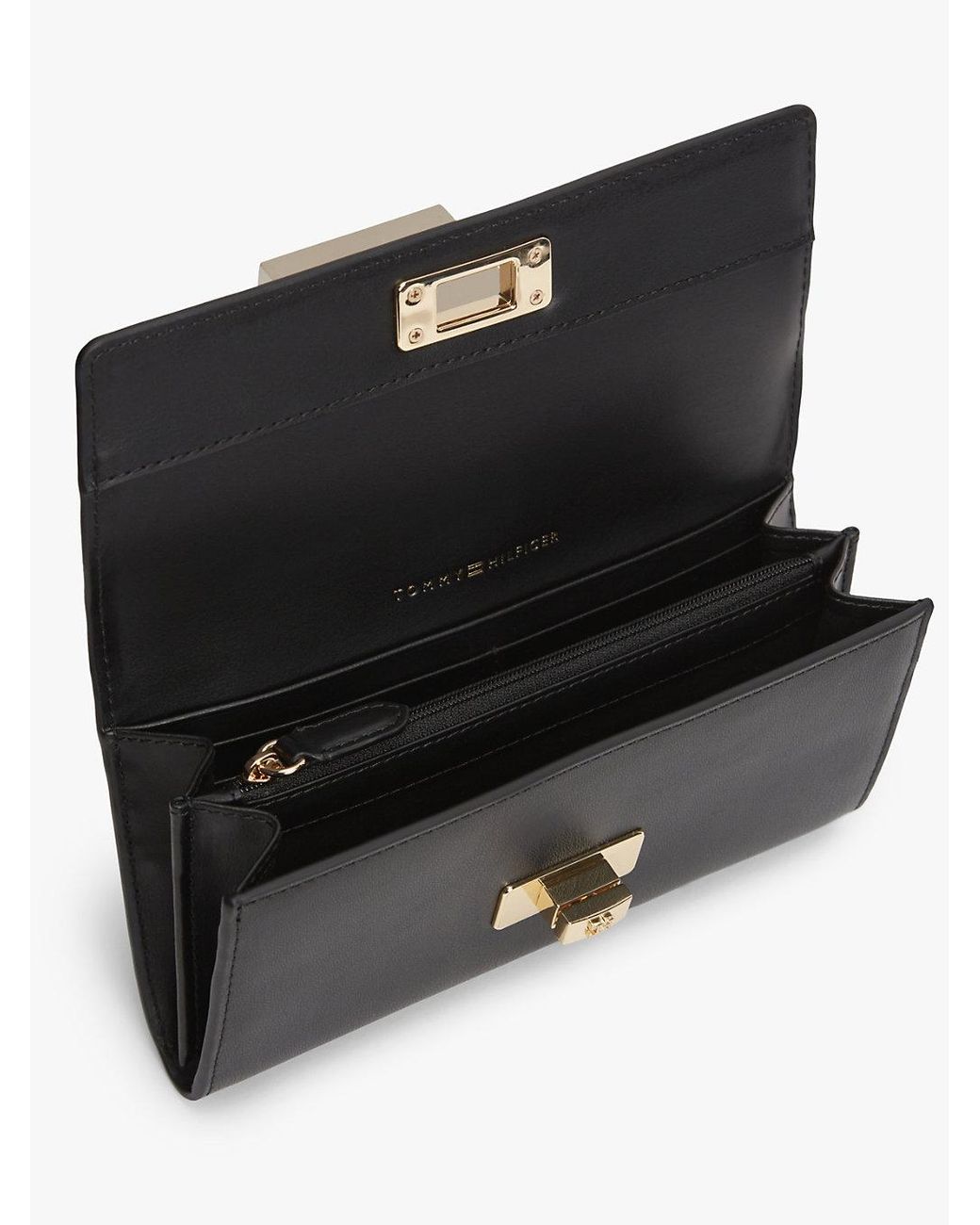 Tommy Hilfiger Black Modern Th Monogram Turn Lock Wallet