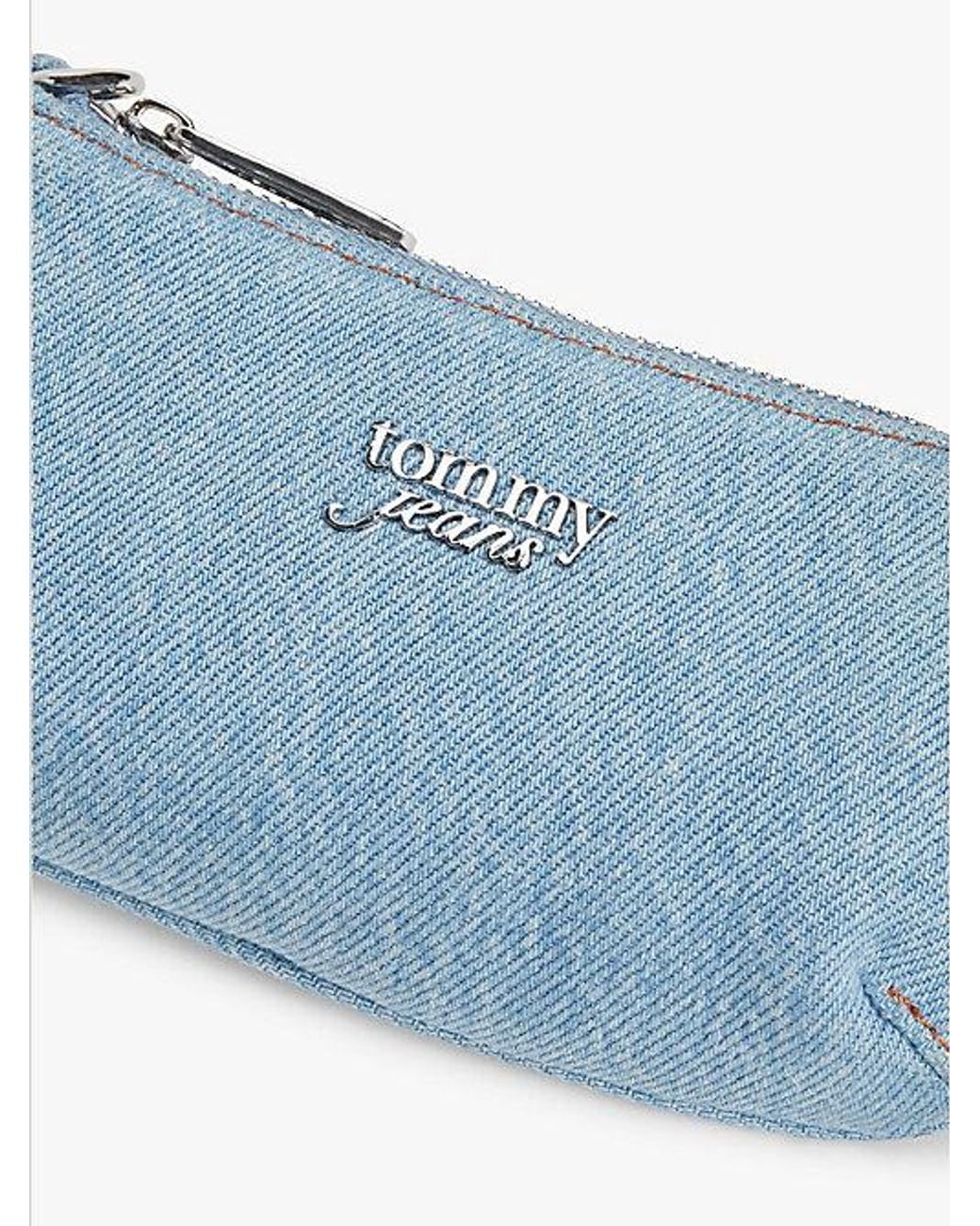 Tommy Hilfiger Blue Denim Chain Strap Logo Wallet