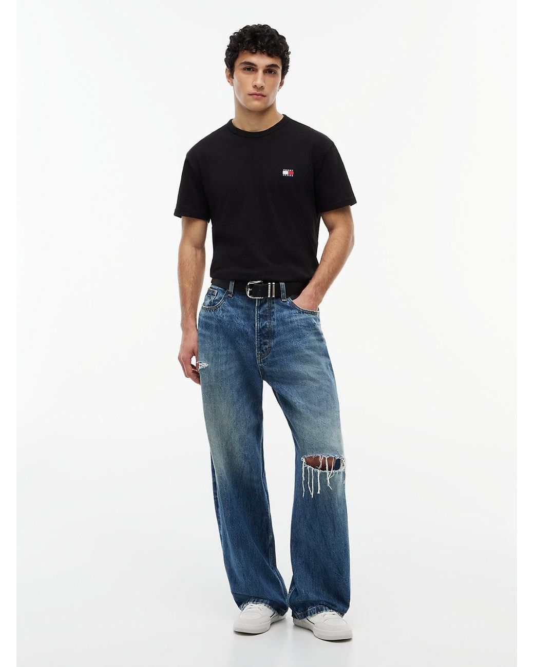 Tommy Hilfiger Blue Theo Distressed Loose Jeans for men