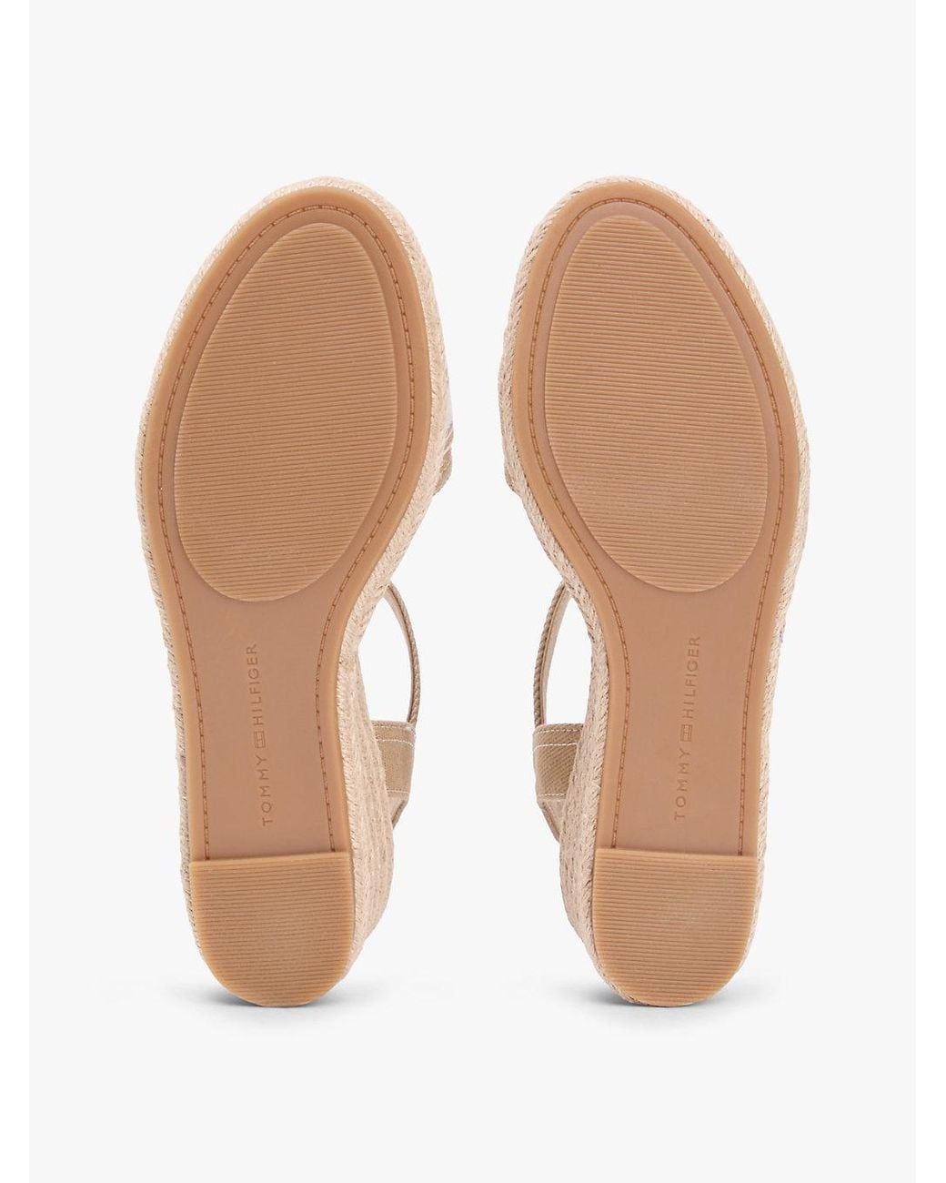 Tommy Hilfiger Natural Canvas Denim Wedge Espadrilles