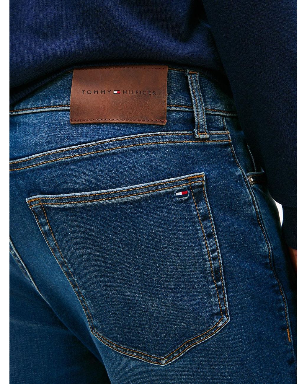 Jean Slim Bleecker À Moustaches Et 5 Poches Tommy Hilfiger pour homme en coloris Blue