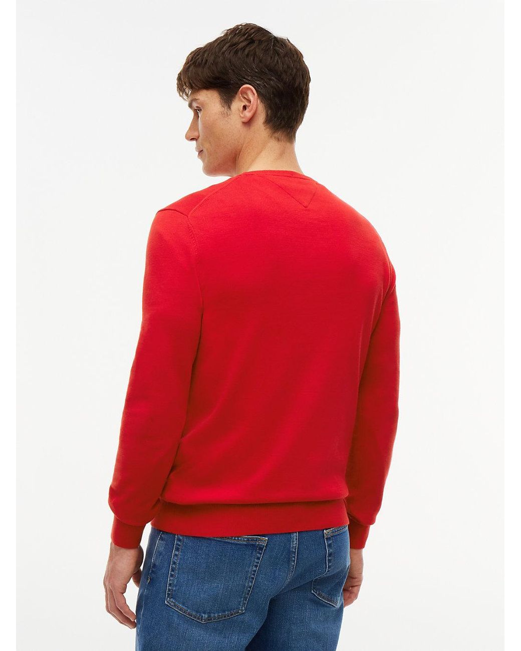 Tommy Hilfiger Red Flag Crew Neck Jumper for men