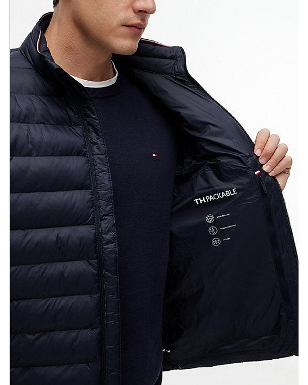 Tommy Hilfiger Compact Quilted Jack in het Blue voor heren