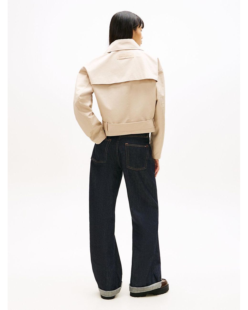 Tommy Hilfiger Natural Water Repellent Relaxed Short Trench Coat