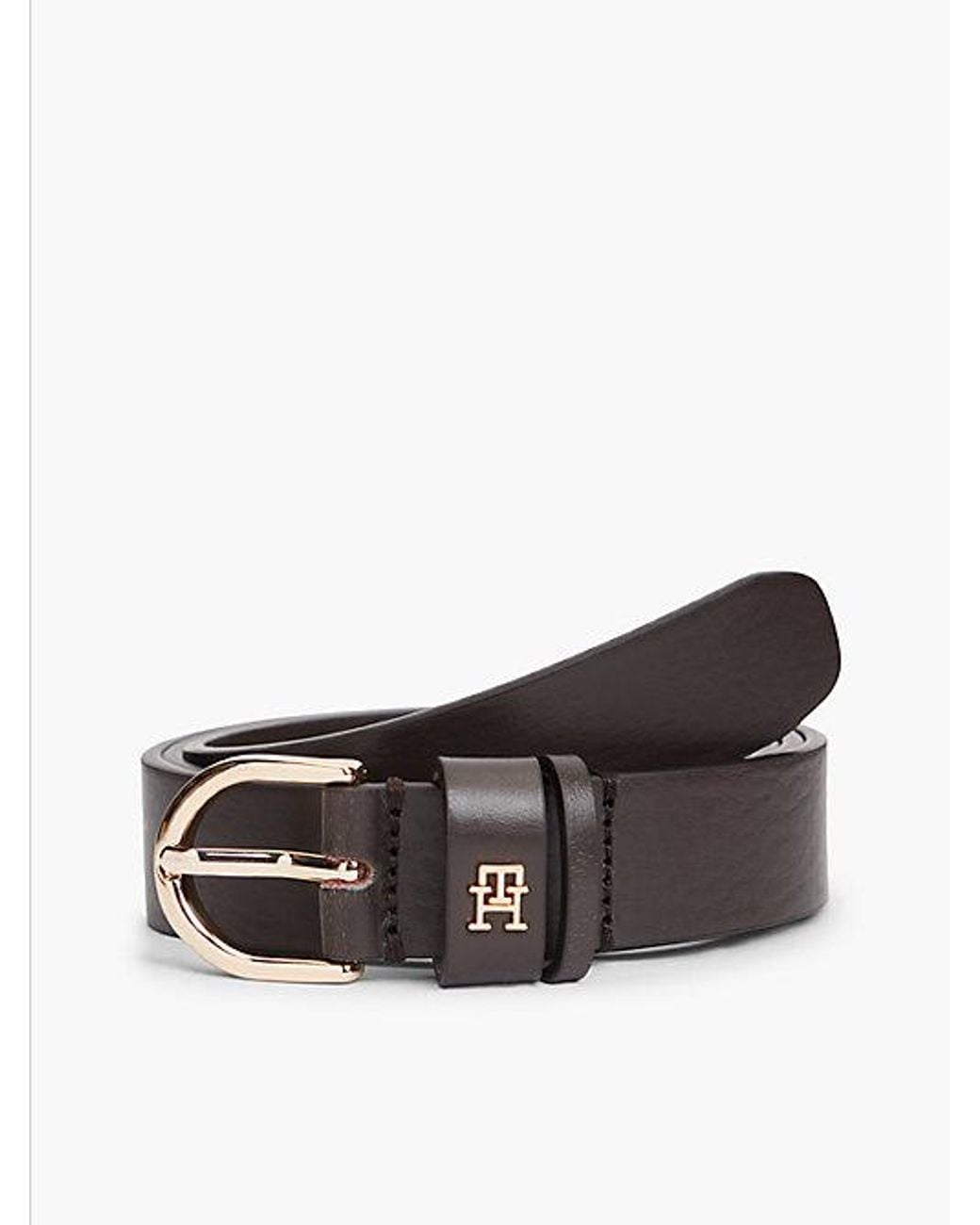Tommy Hilfiger Brown Th Monogram Leather Belt