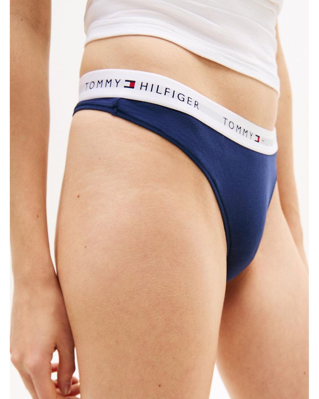 Lot De 5 Strings Essential Ceinture À Logo Tommy Hilfiger en coloris White