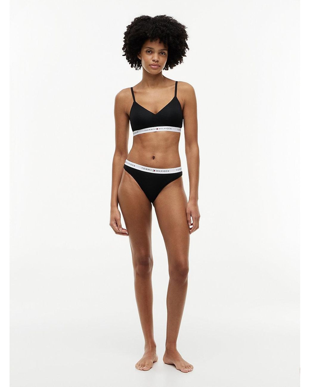 Tommy Hilfiger Black Repeat Logo Underband Push-Up Bralette