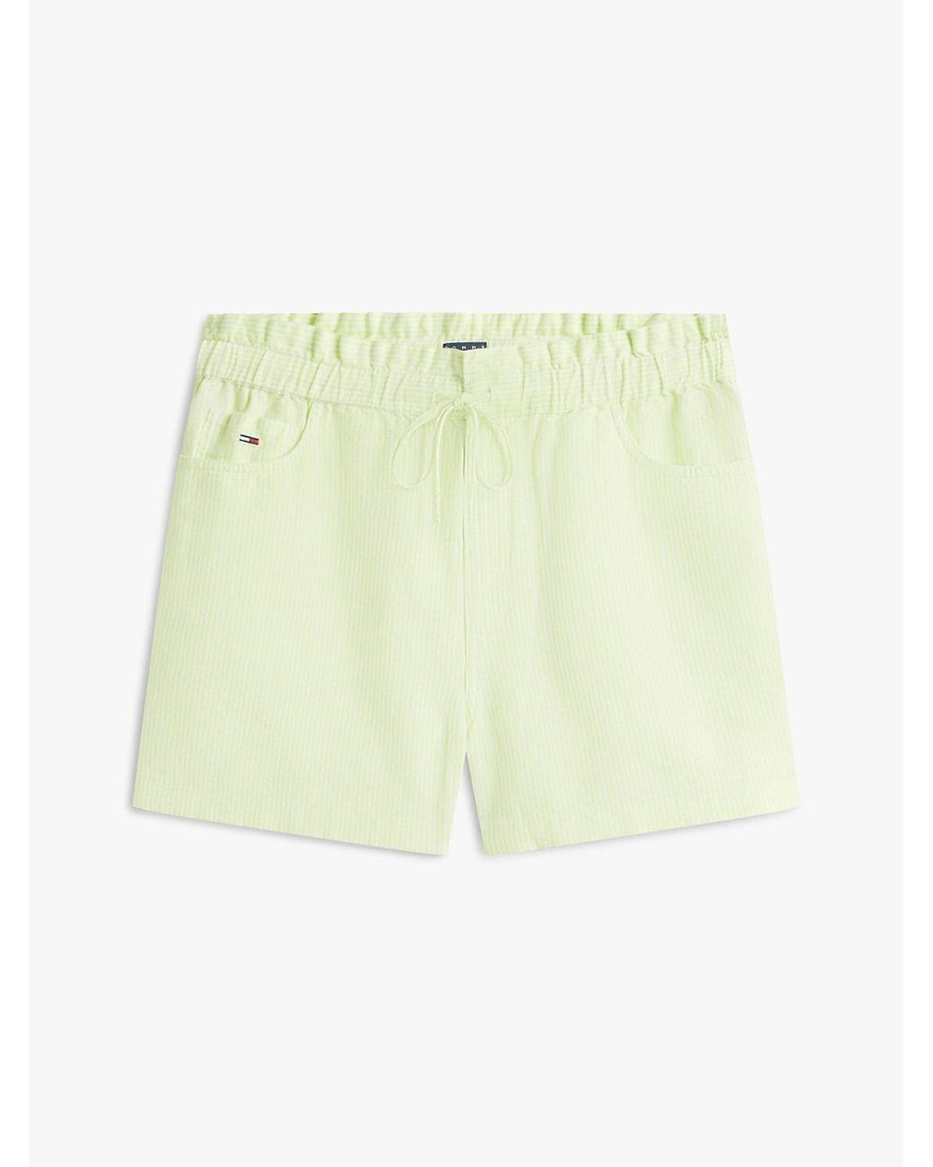 Tommy Hilfiger Multicolor Linen Blend Five-Pocket Shorts