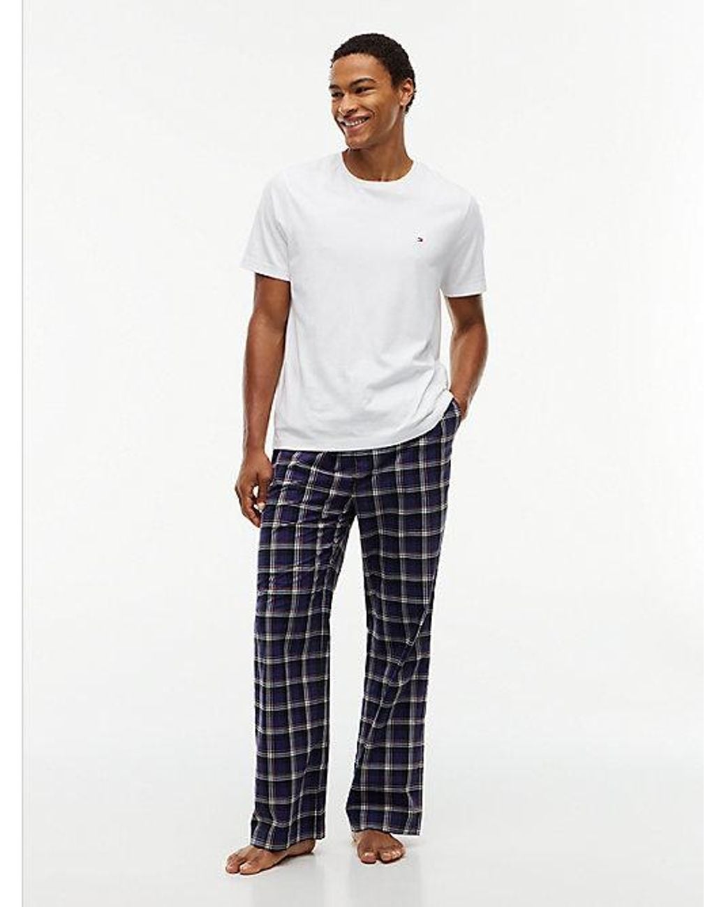 Tommy Hilfiger Blue Th Original Poplin Relaxed Pyjama Bottoms for men