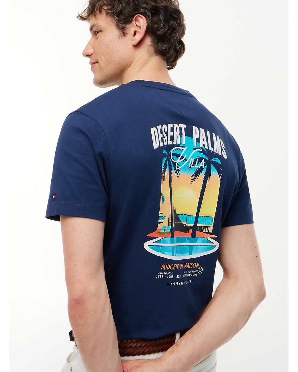 Tommy Hilfiger Blue Back Graphic Jersey T-Shirt for men