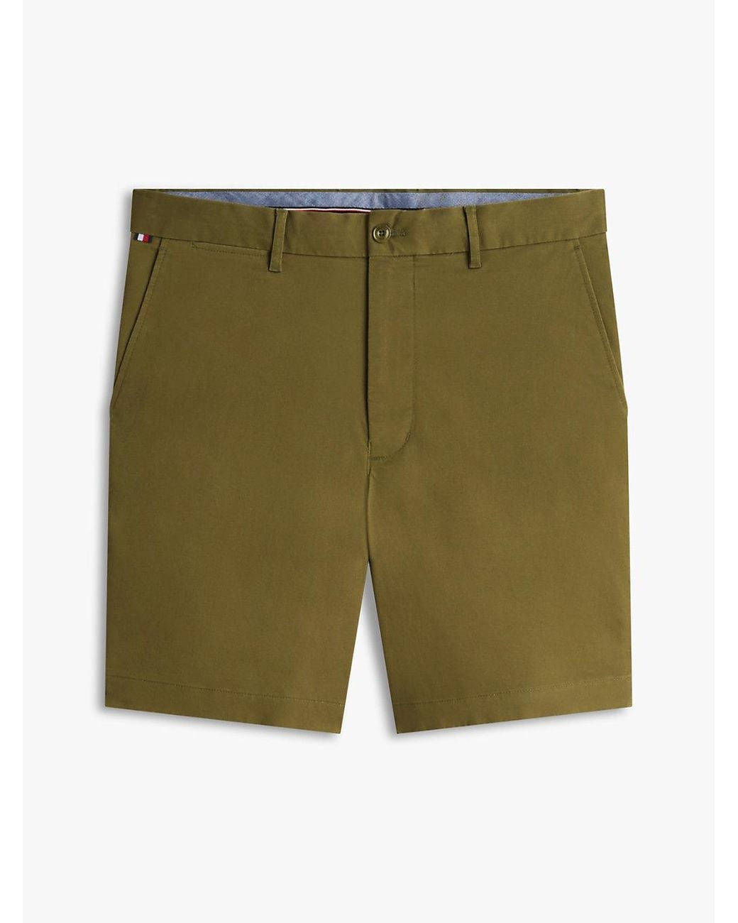 Tommy Hilfiger White Dover Twill Regular Fit Chino Shorts for men