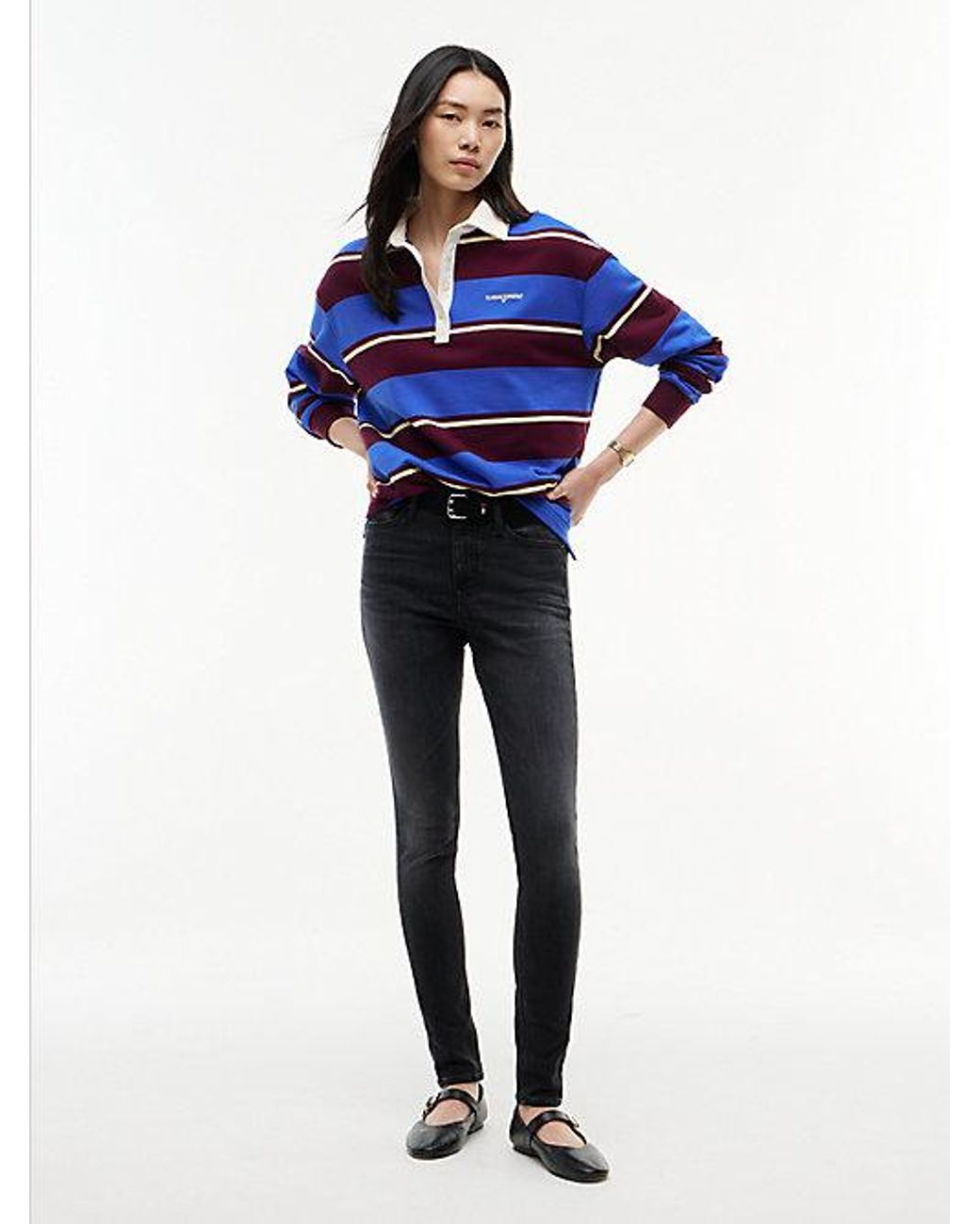 Tommy Hilfiger Blue Tommy Jeans Nora Mid Rise Skinny Jeans