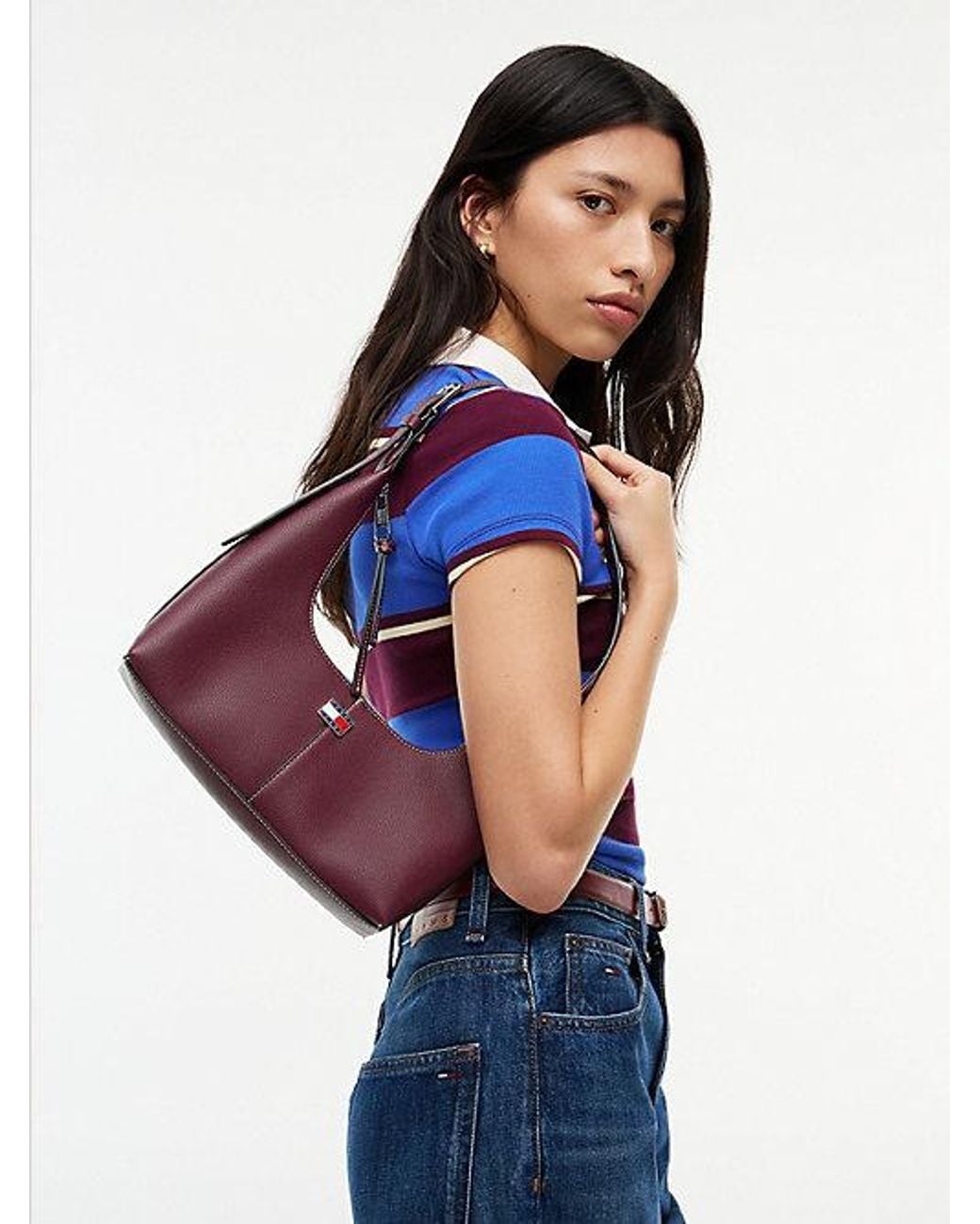 Tommy Hilfiger Purple Tommy Jeans City Logo Plaque Shoulder Bag