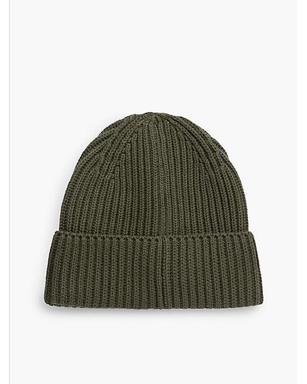 Tommy Hilfiger Green Tommy Jeans Linear Logo Rib Knit Beanie for men