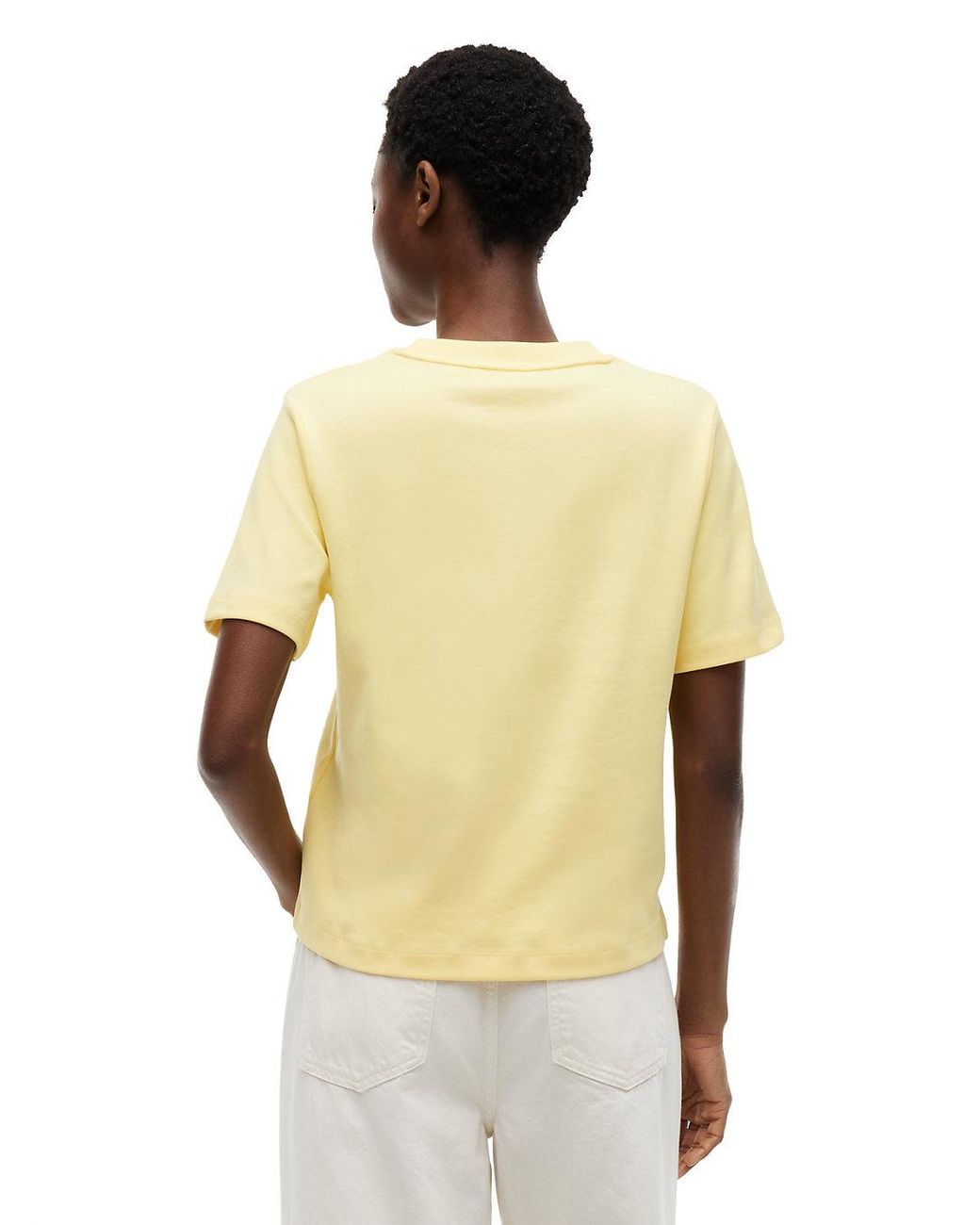 Tommy Hilfiger Metallic Interlock Knit Boxy Crew Neck T-Shirt
