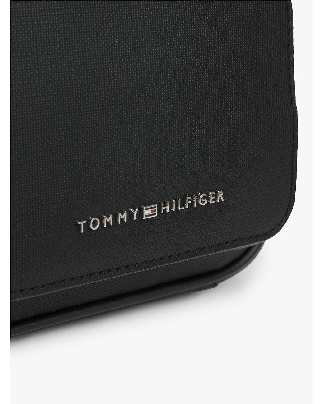 Tommy Hilfiger Black Modern Business Multi Pocket Pouch for men