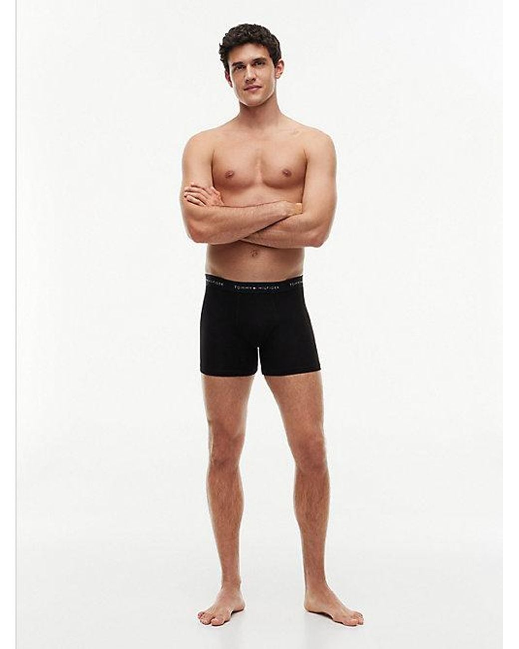 Tommy Hilfiger Black 5 Pack Signature Logo Waistband Boxer Briefs for men