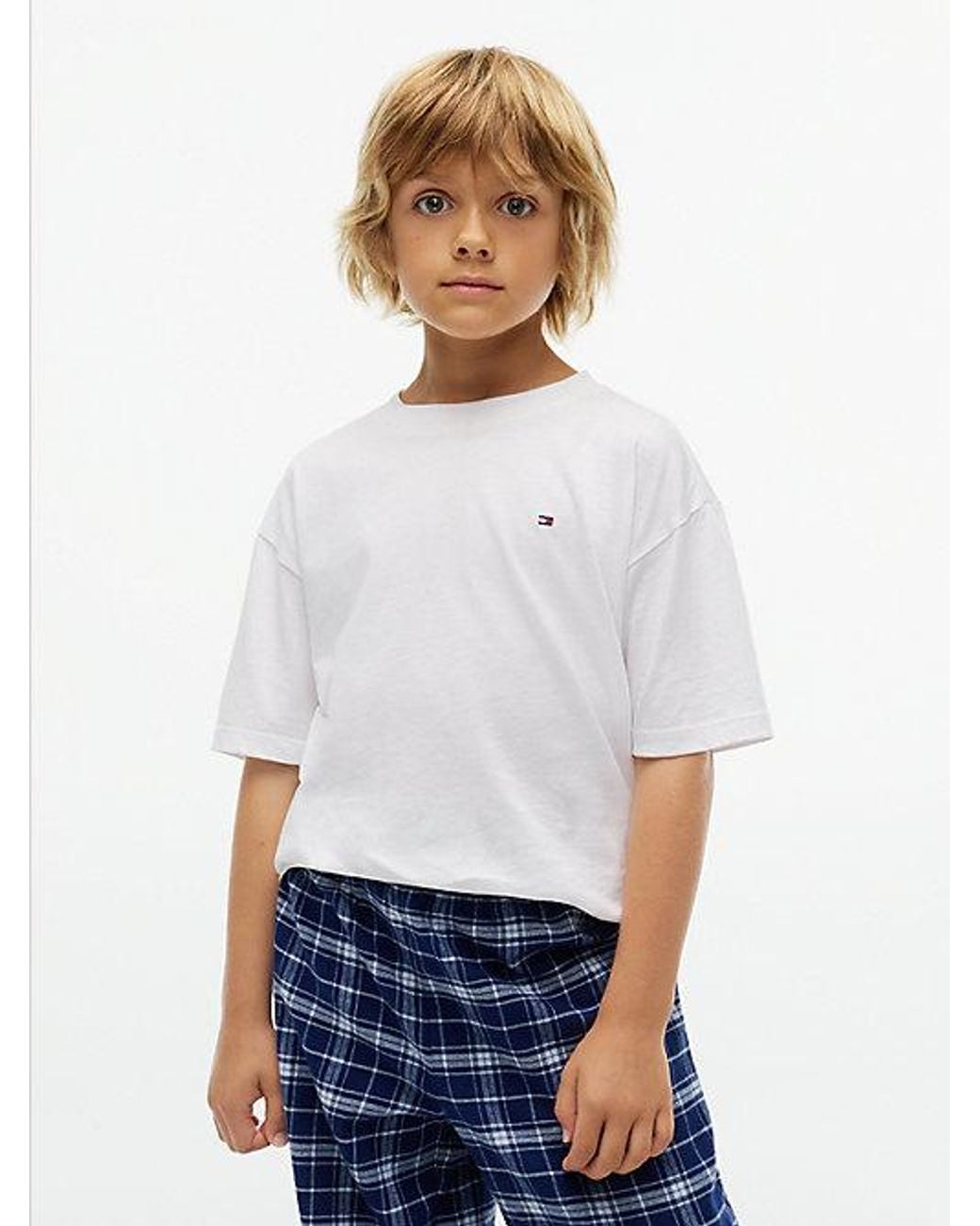 Tommy Hilfiger White 2 Pack Signature Jersey Lounge T-Shirts