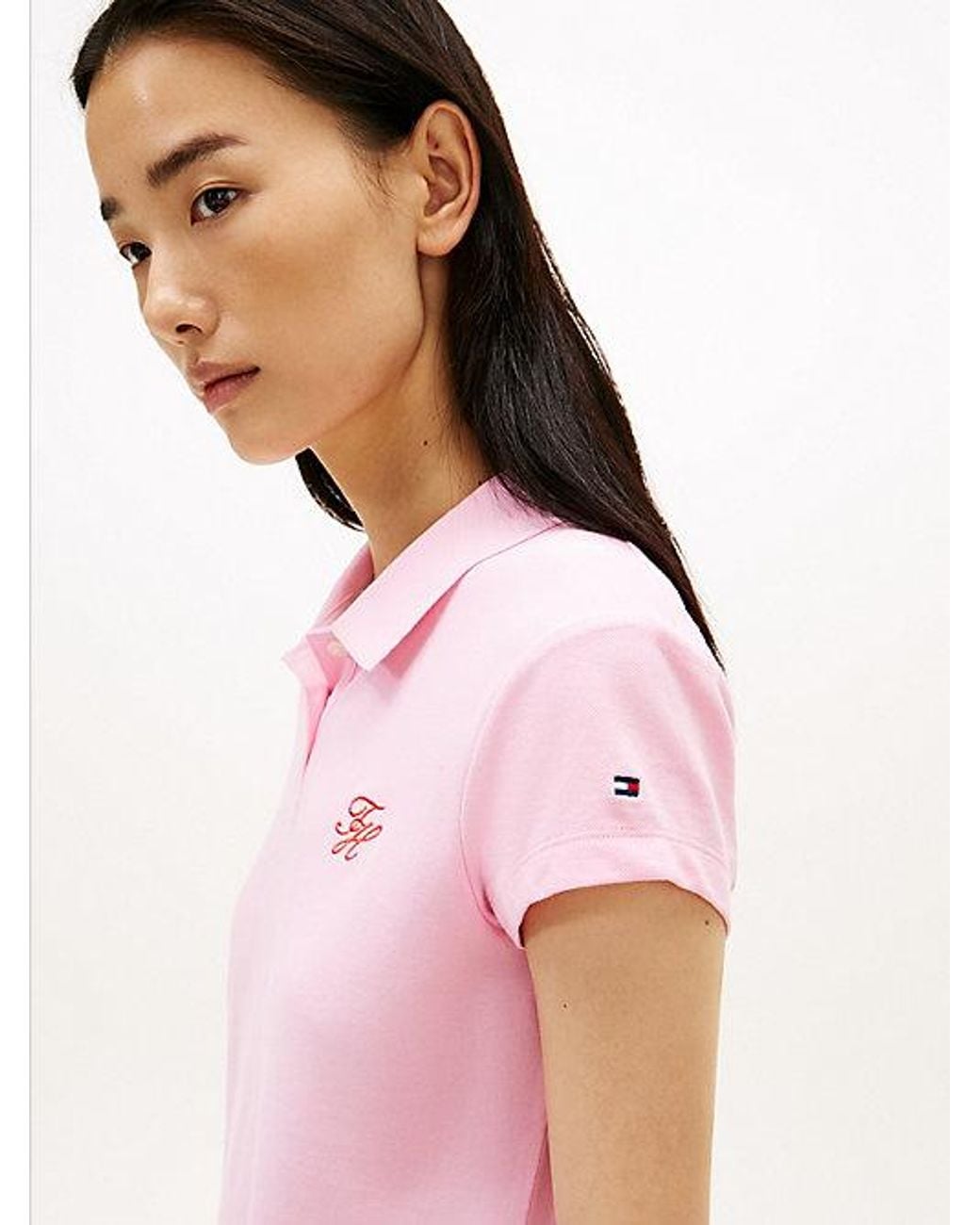 Tommy Hilfiger Red 1985 Slim Fit Logo Embroidery Polo Shirt