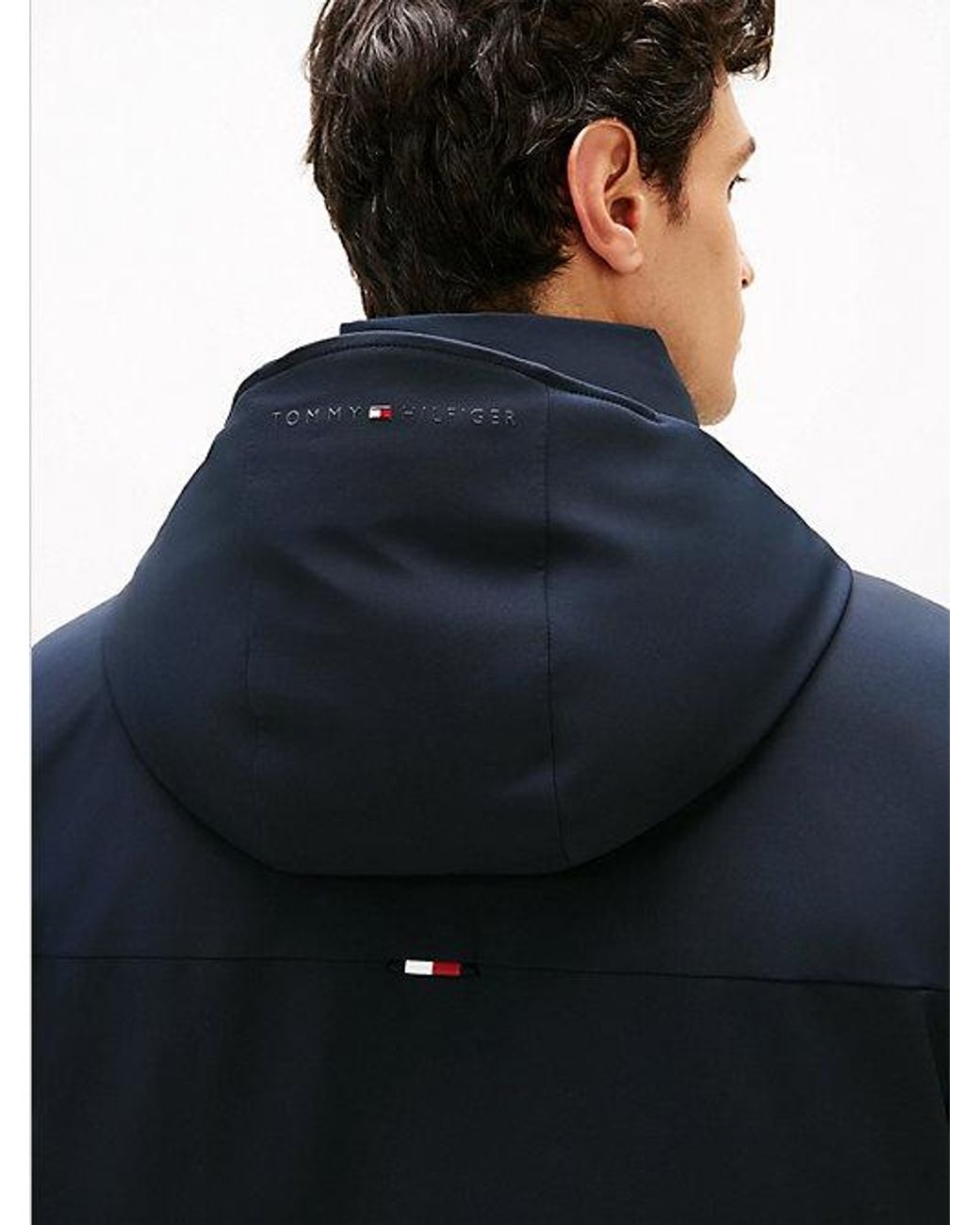 Tommy Hilfiger Blue Tech Water Repellent Thermal Padded Parka for men