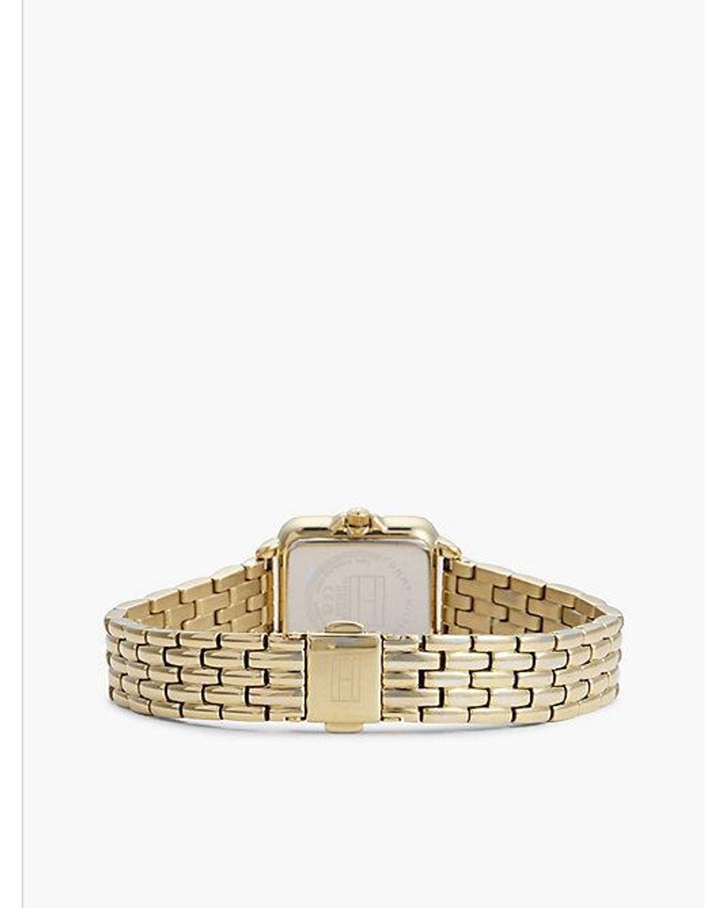 Tommy Hilfiger Metallic Mother Of Pearl Dial Plated Watch