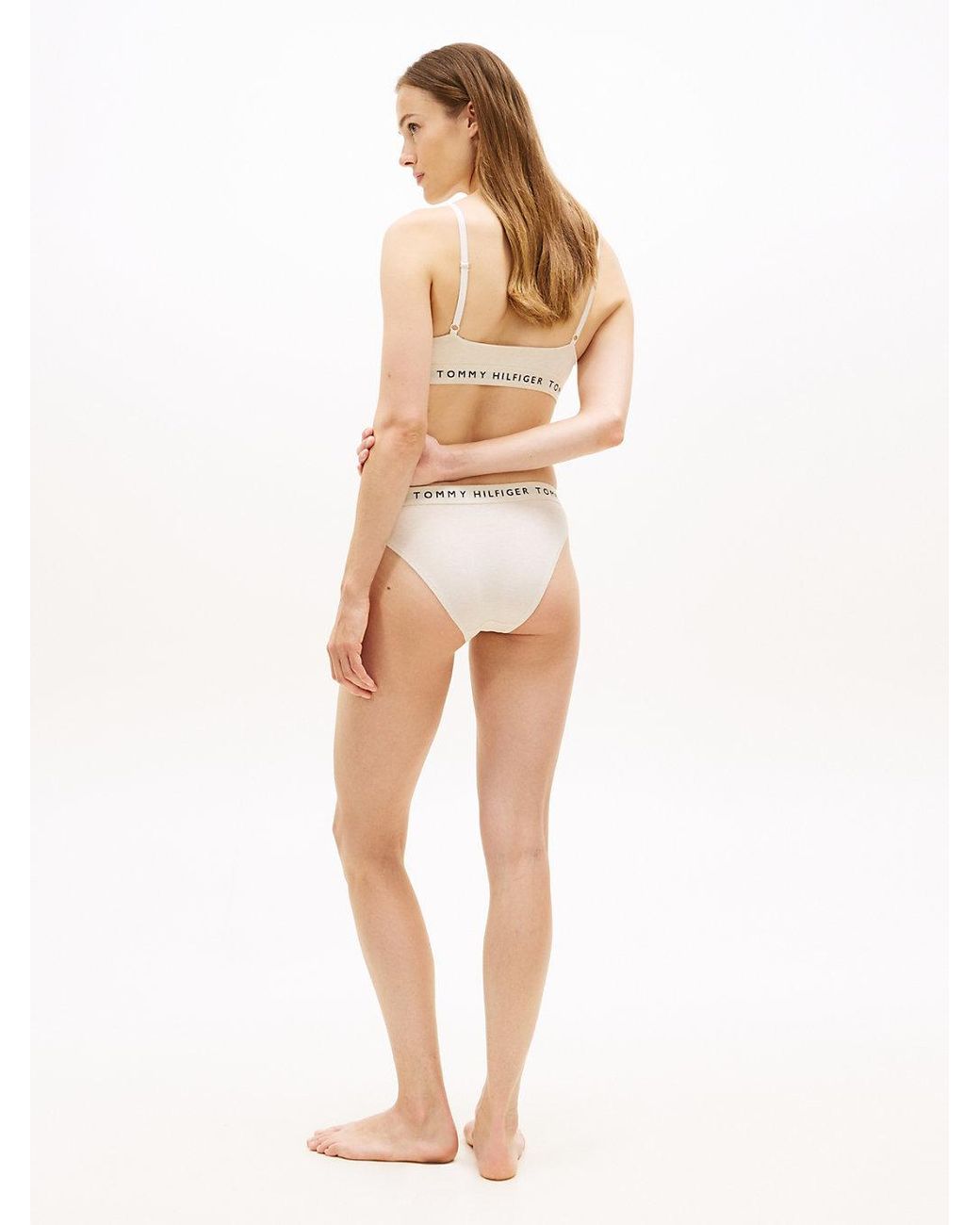 Tommy Hilfiger White Heritage Tonal Logo Waistband Briefs