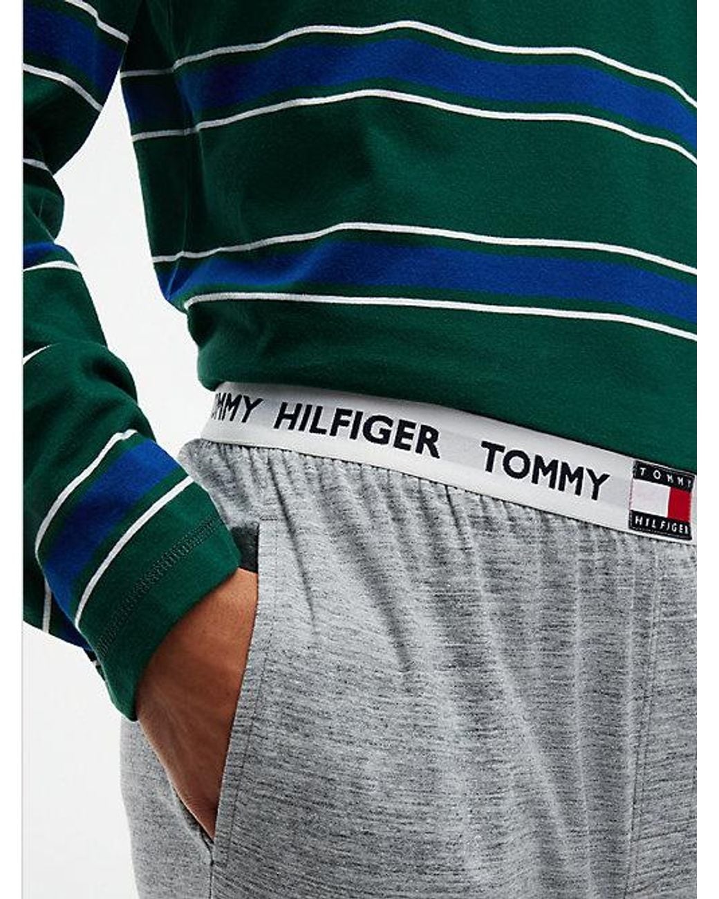 Tommy Hilfiger Blue Heritage Rugby Shirt Pyjama Set for men