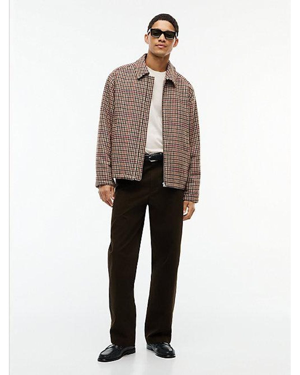 Tommy Hilfiger Natural Pure Wool Check Ivy Jacket for men