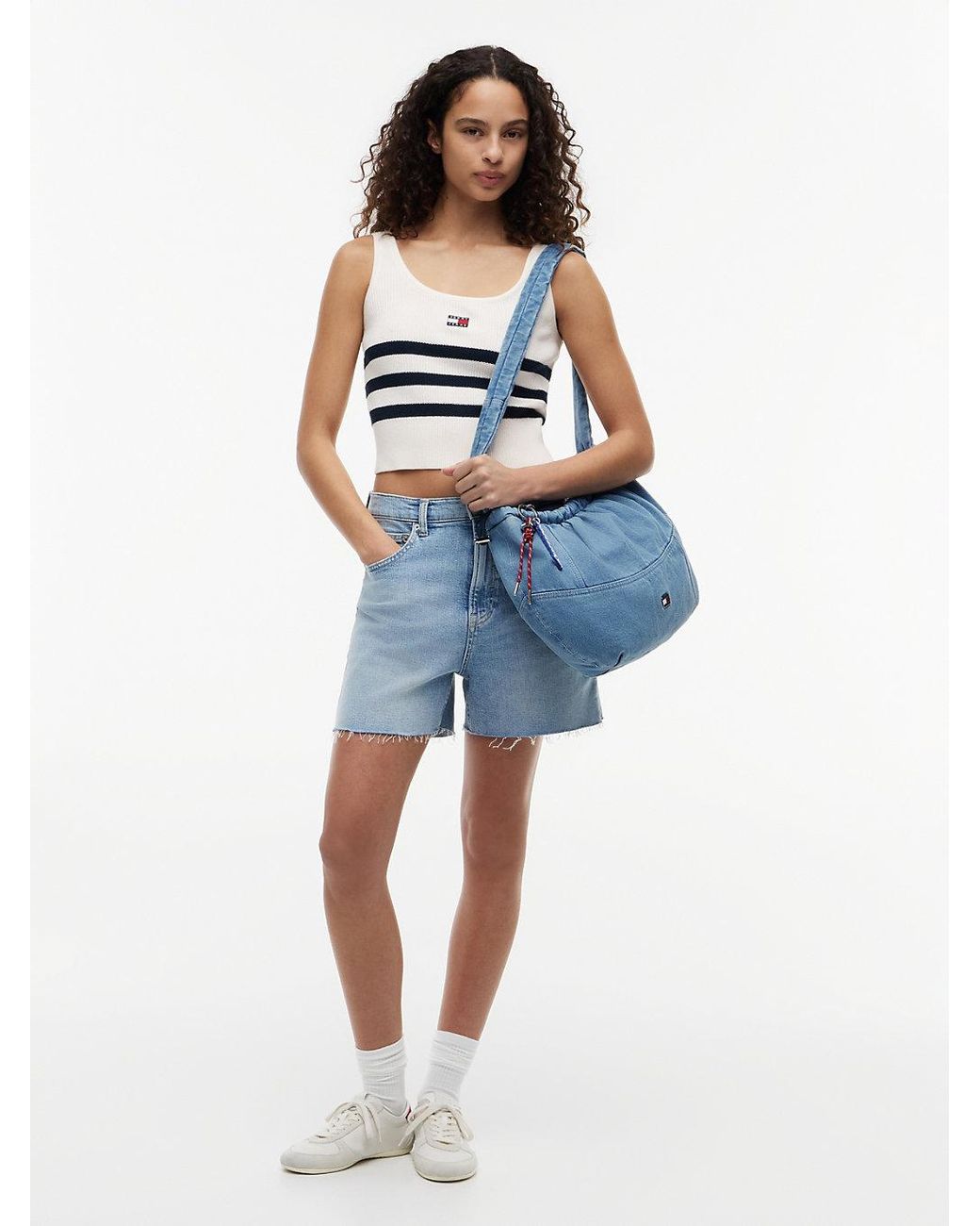 Tommy Hilfiger Blue Denim Multi Charm Hobo Bag