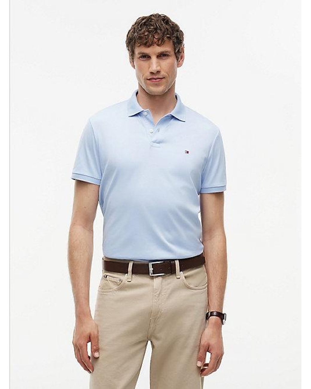 Tommy Hilfiger Interlock Gebreide Polo Van Soepel Katoen in het White voor heren