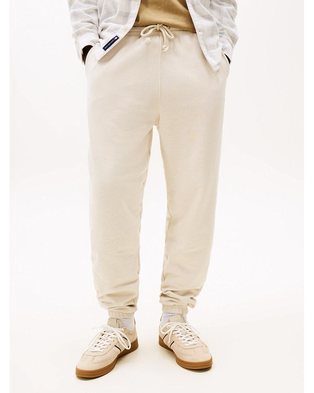 Tommy Hilfiger Natural Tommy Badge Brushed Terry Joggers for men
