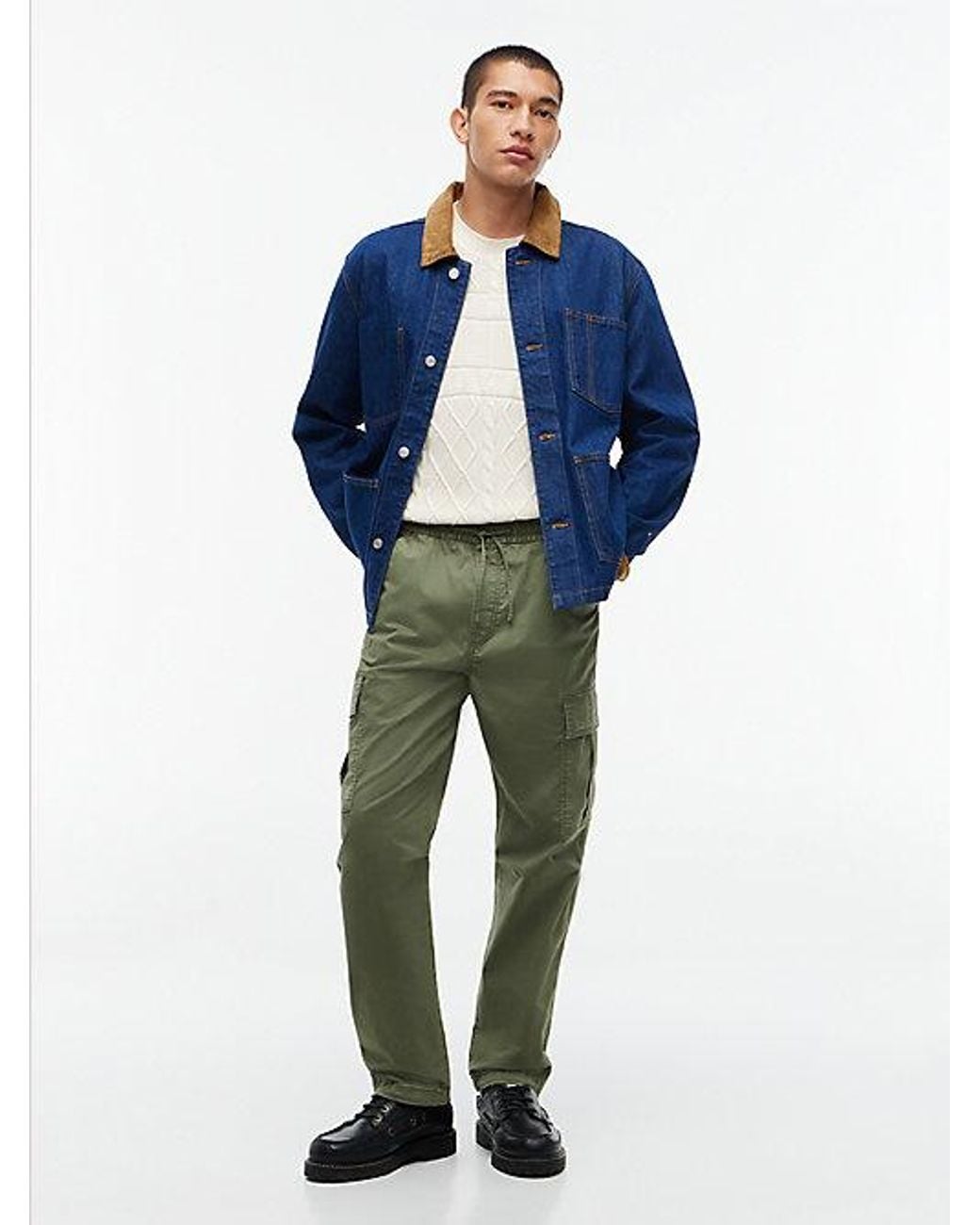 Tommy Hilfiger Green Tommy Jeans Sonny Tapered Cargo Joggers for men