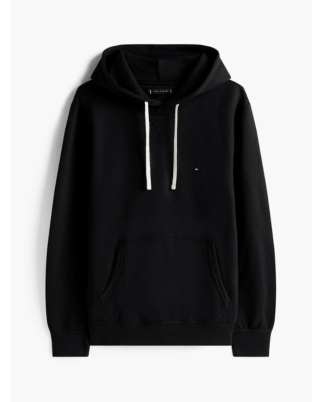 Tommy Hilfiger Black Fleece Drawstring Hoody for men