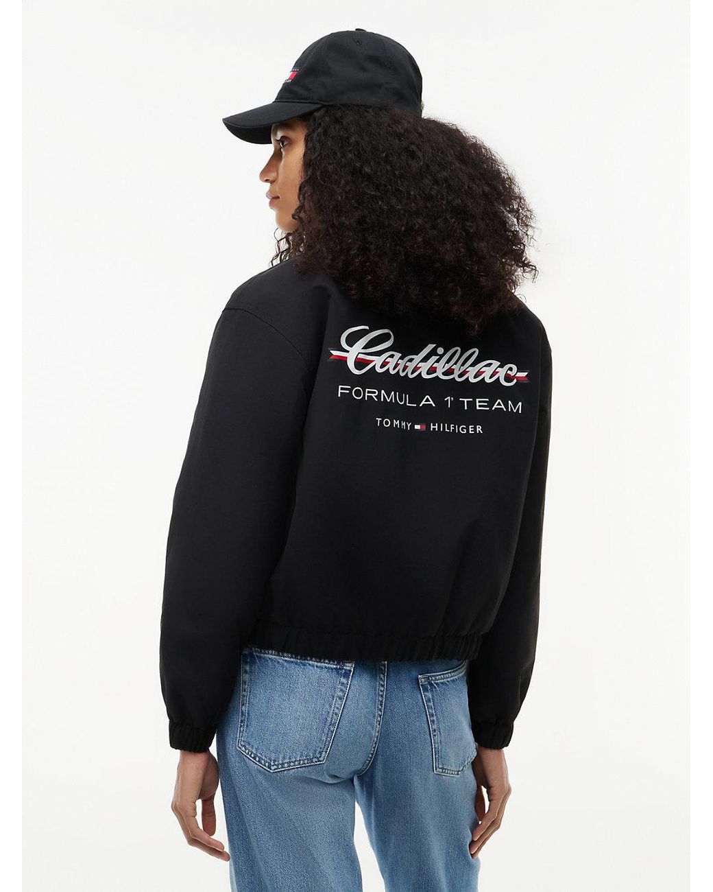 Tommy Hilfiger Blue Th X Cadillac Formula 1 Team Logo Coach Jacket