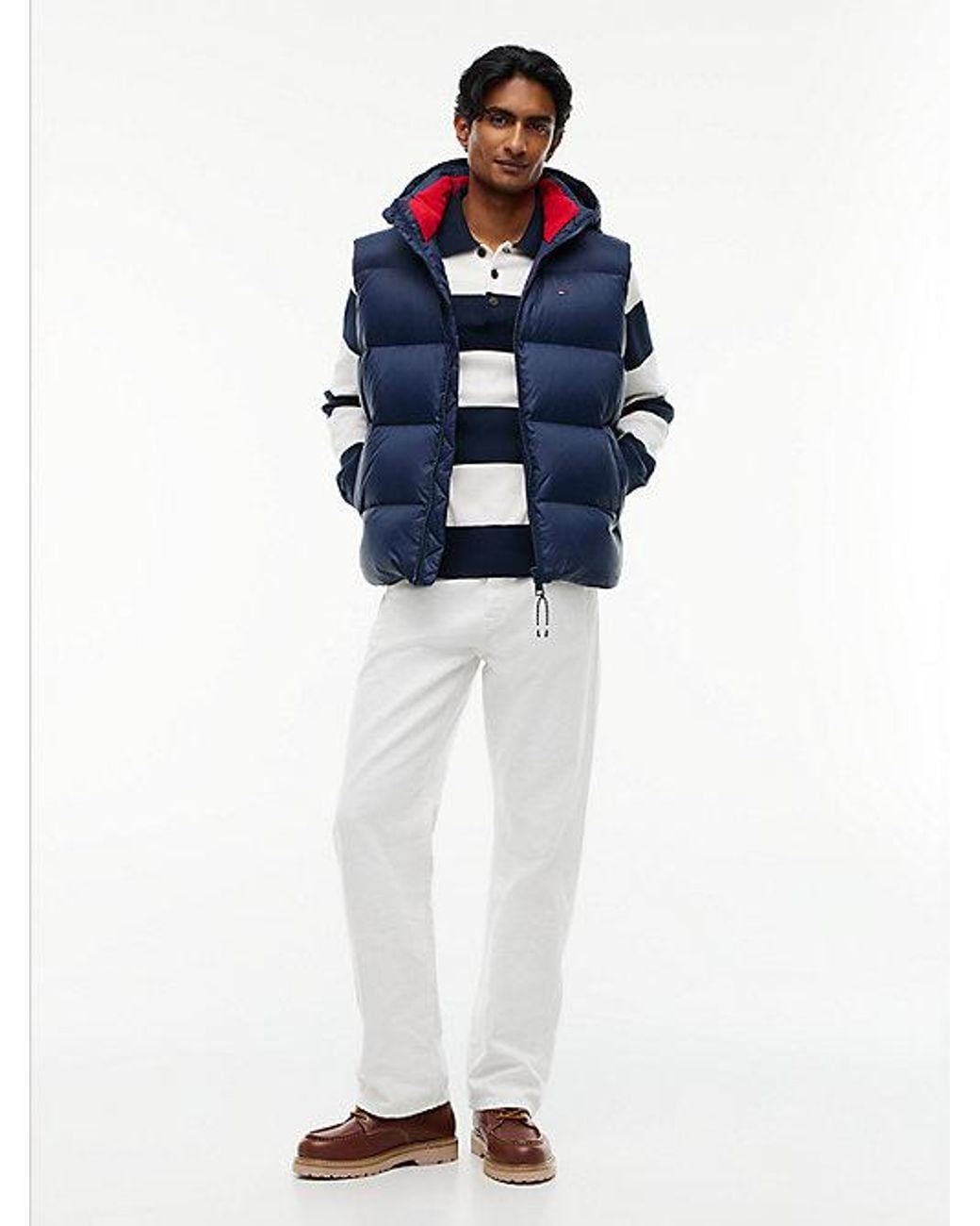 Tommy Hilfiger Blue Tommy Jeans Relaxed Down Hooded Gilet for men