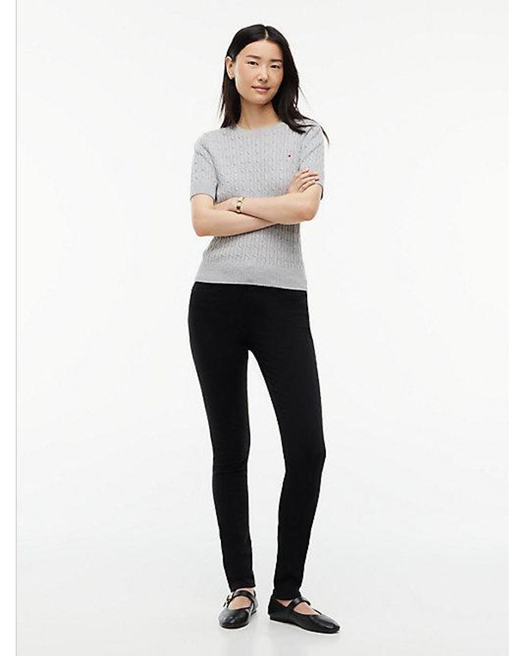 Tommy Hilfiger Black Como Mid Rise Skinny Jeans