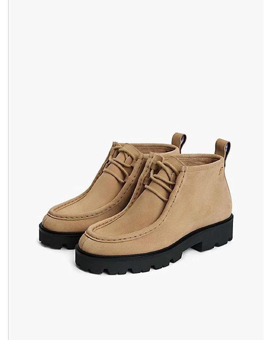 Tommy Hilfiger White Suede Lace Up Cleat Chukka Boots