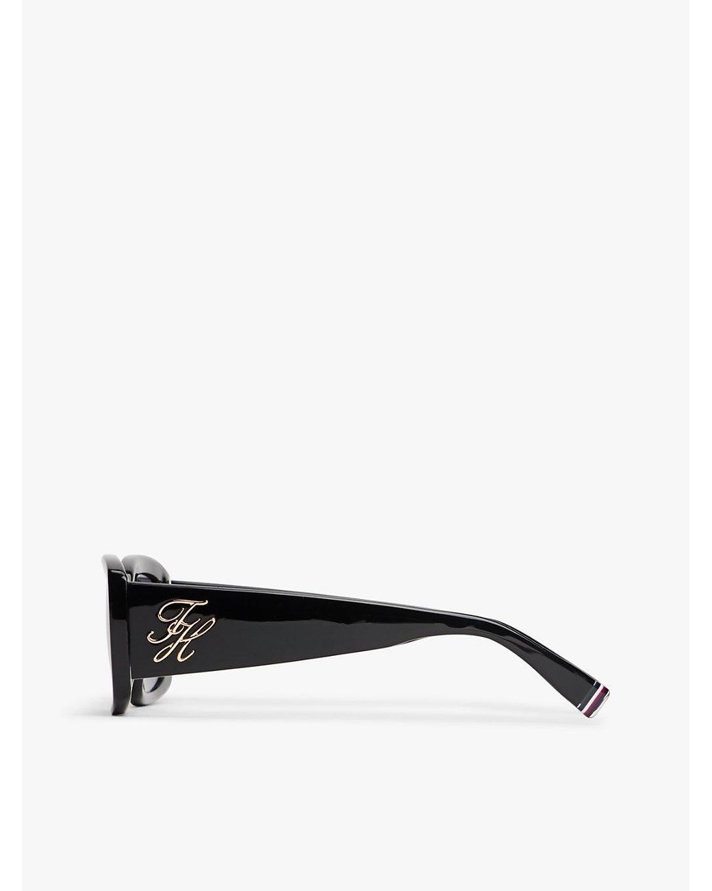Tommy Hilfiger White Logo Plaque Rectangular Sunglasses