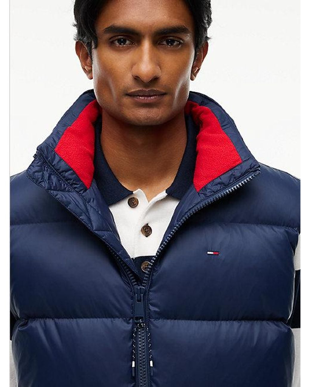 Tommy Hilfiger Blue Tommy Jeans Relaxed Down Hooded Gilet for men