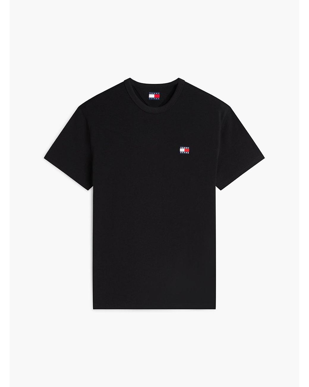 Tommy Hilfiger Black Short Sleeve Solid Cotton Graphic T-shirts for men