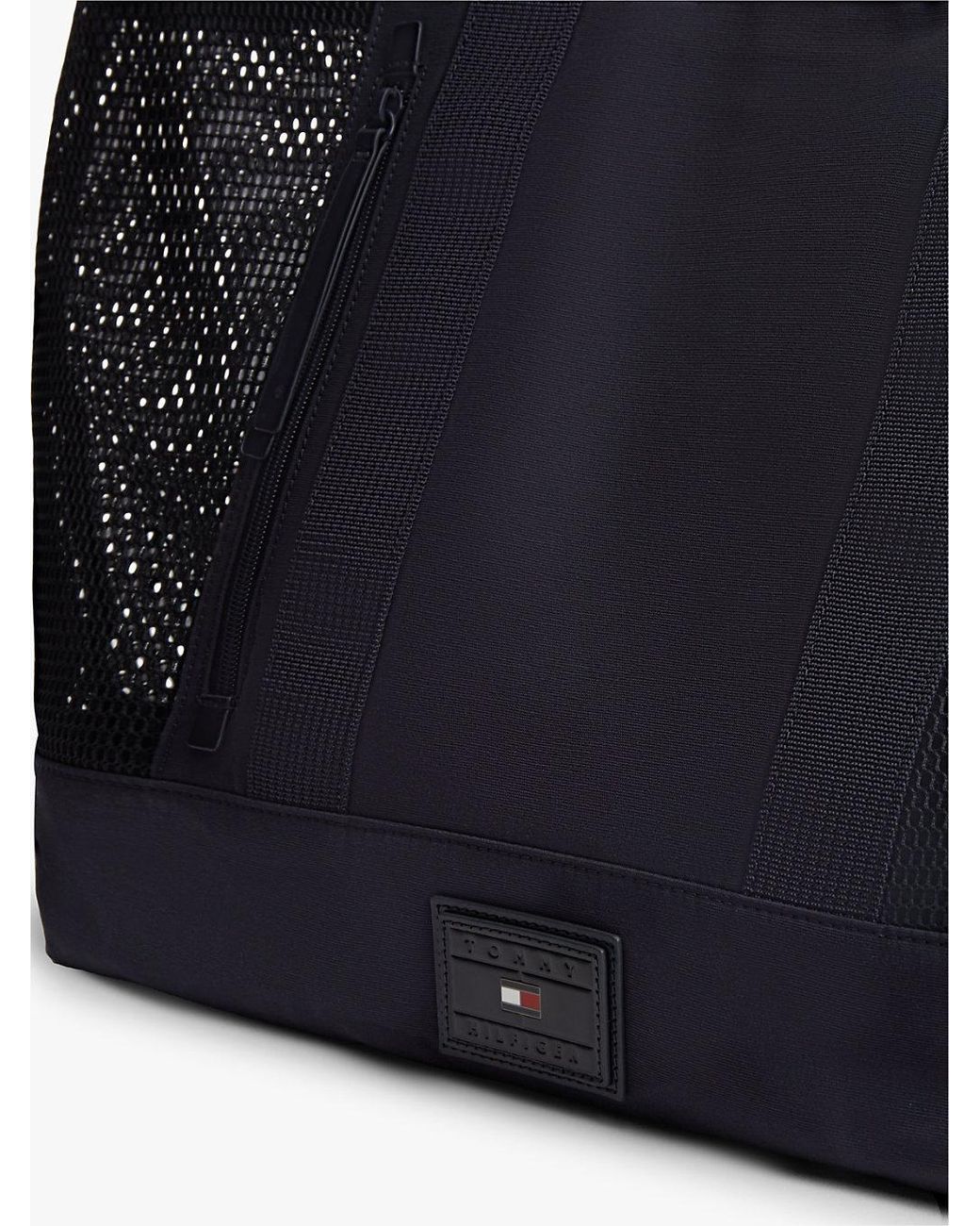 Tommy Hilfiger Blue Mesh Panel Beach Tote Bag for men