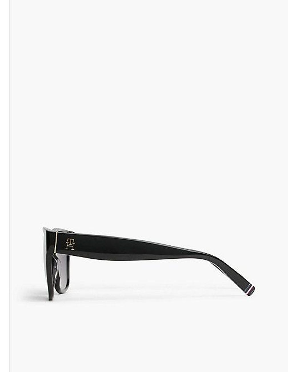 Tommy Hilfiger White Th Monogram Global Stripe Sunglasses