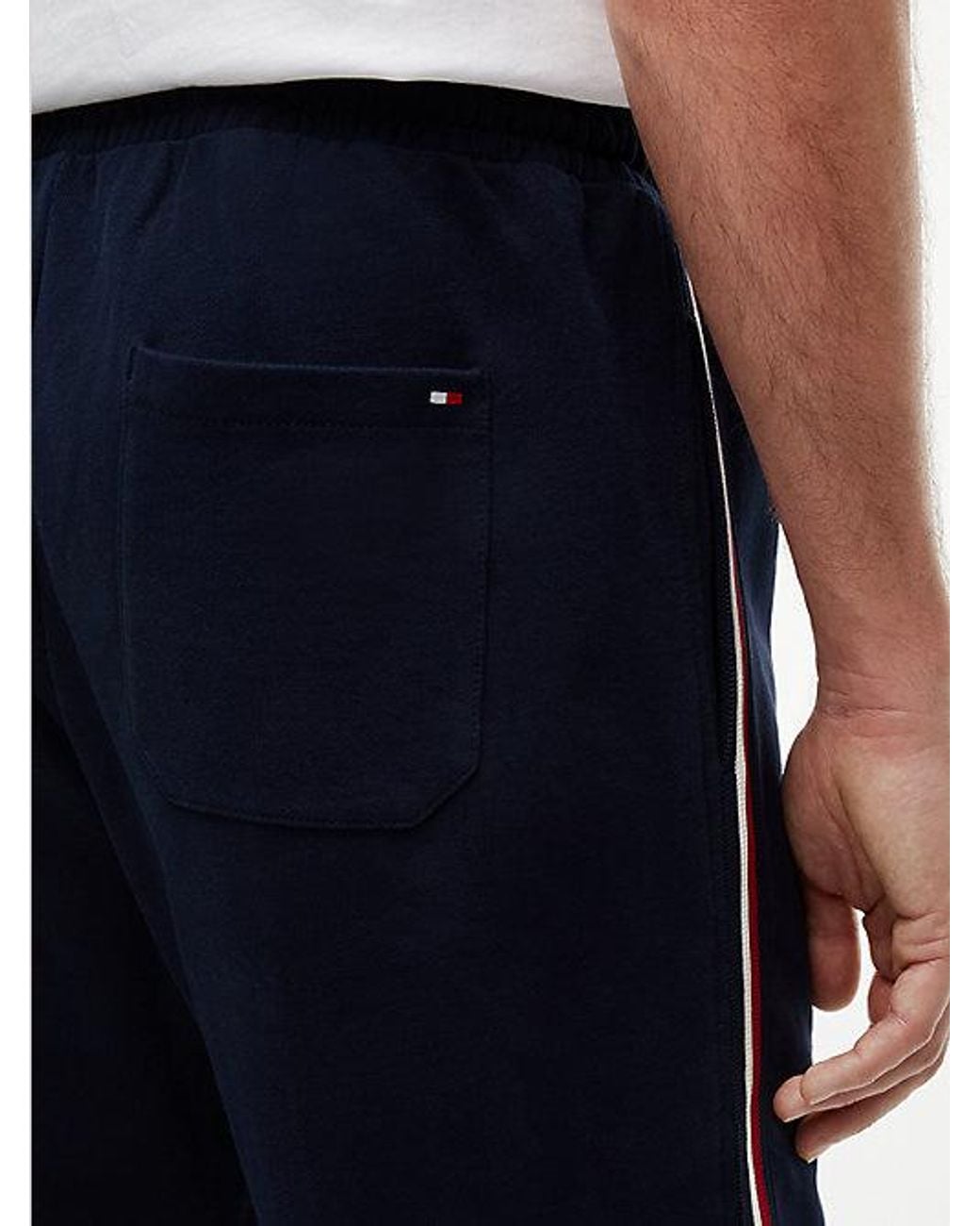 Tommy Hilfiger Blue Global Stripe Terry Lounge Joggers for men